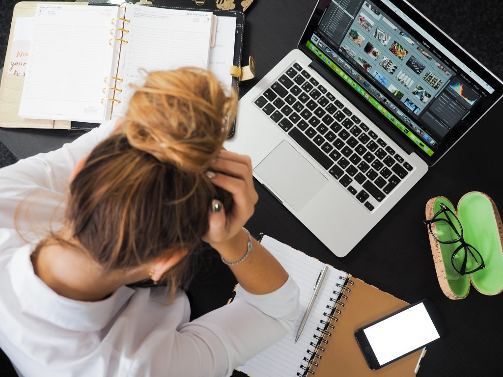 Stress causes hairfall