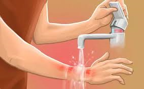 Wash with water